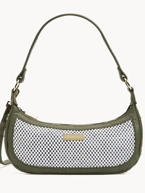 NWT Hammitt Becker Small Shoulder Bag Meadow Weave/Gold